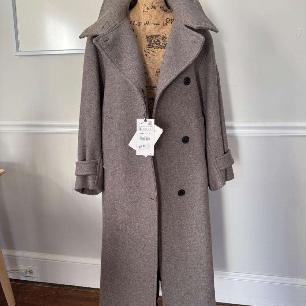 Zara Manteco wool blended oversized coat | Size S - Picture 11 of 14